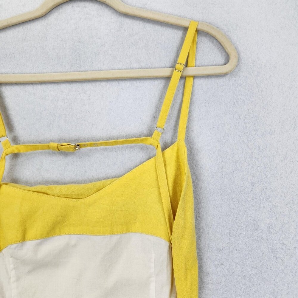 Jacquemus Dress Womens 38 US6 Yellow Le Raphia La Robe Saudade Mini Bodycon - Picture 8 of 12